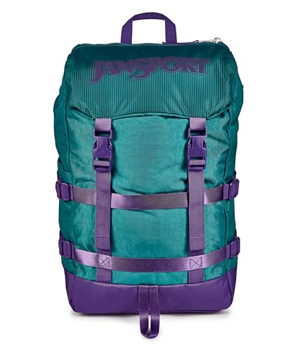 JanSport Skip Pack Backpack – 28L Capacity, Fits 13.5in Laptop, Large Main Compartment, Side Water Bottle Pocket – Ideal for Work & Travel, Emerald Pool - color: Emerald Pool