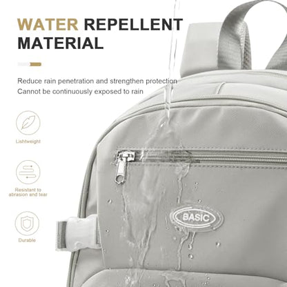 weradar Cute School Backpack For Teens Boys Girls,Simple Middle School Bag,Casual Daypacks Backpack With Lots Of Pockets,Aesthetic College Backpack For Women Men(Grey) - color: A5-grey