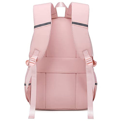 abshoo Big Student Laptop Backpack For College Women Middle High School Teen Girls Bookbag Travel Daypack (Pink) - color: Pink
