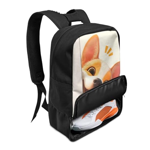 18.5in Basketball Backpack Basketball Bag with Shoe Compartment & Ball Holder, Waterproof Bag for Soccer Volleyball - color: Cute Cartoon Puppy Print