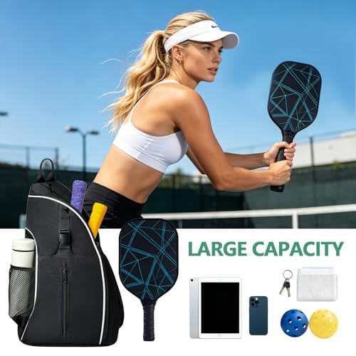 SSZYace Tennis Bag for Men Women Tennis Racket Bags Tennis Backpack for Women Men Waterproof Crossbody Sling Pickleball Bags Pickleball Bag for Boys Girls Youth Tennis Racket Bag