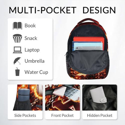 COZYAURA Personalized Backpack for Boys - Custom Baseball Backpack with Initial Name - 17 Inch Kids School Bookbag, Youth Sports Elementary Middle School Bag - color: Red