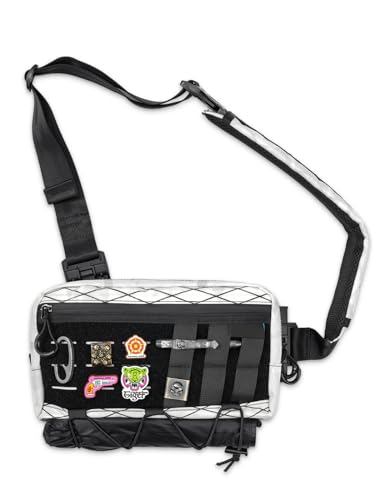 TACTICAL_GEEK Cache L3 Crossbody Shoulder Bag, Multipurpose Sling Bag, Chest Backpack Casual Shoulder for Daily Carry(White) - color: Black White