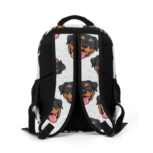 Nurse Teacher Travel Backpack Rottweilers And Thistles Purse, Cute Laptop Backpack with Tumbler Holder for Women College Work Casual Daypack - color: Pattern (318)
