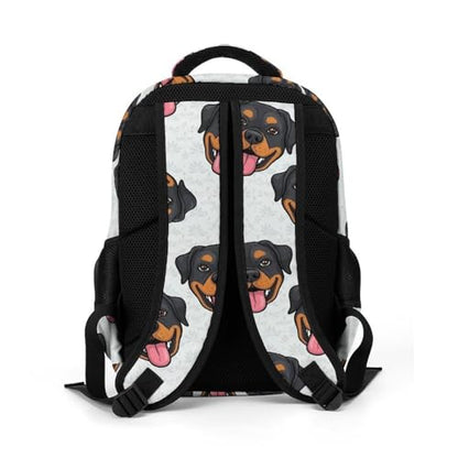 Nurse Teacher Travel Backpack Rottweilers And Thistles Purse, Cute Laptop Backpack with Tumbler Holder for Women College Work Casual Daypack - color: Pattern (318)