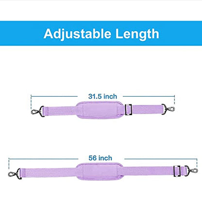 MOSISO 56 inch Shoulder Strap, Adjustable Thick Soft Universal Replacement Non-Slip Fit Padded with Metal Swivel Hooks for Laptop Shoulder Bag/Laptop Messenger Bag/Crossbody Bag, Purple - color: Purple