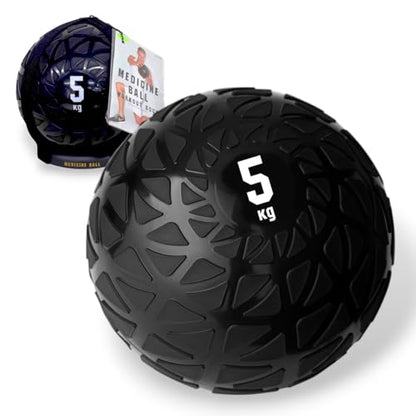 La-Vie Medicine Ball, 6.6 lbs (3 kg), 11.0 lbs (5 kg), Soft Training Manual Included, Pedestal Included