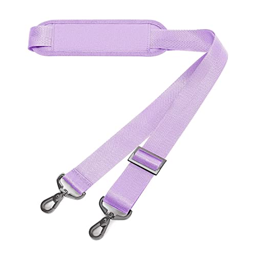 MOSISO 56 inch Shoulder Strap, Adjustable Thick Soft Universal Replacement Non-Slip Fit Padded with Metal Swivel Hooks for Laptop Shoulder Bag/Laptop Messenger Bag/Crossbody Bag, Purple - color: Purple
