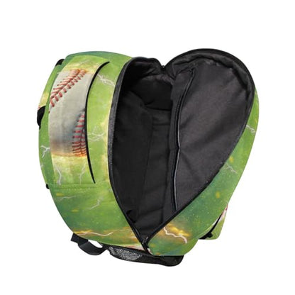 susiyo Custom Name Backpack Personalized School Bookbag Baseball with Lightning Lightweight College Back Pack Travel Camping Casual Daypack for Teens Girls Boys Women Men - color: Custom Baseball