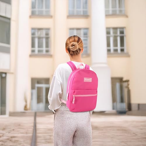 Trail maker Classic 17 inch Backpacks with Adjustable Padded Straps | School Backpacks for Girls, Boys (Pink) - color: Pink