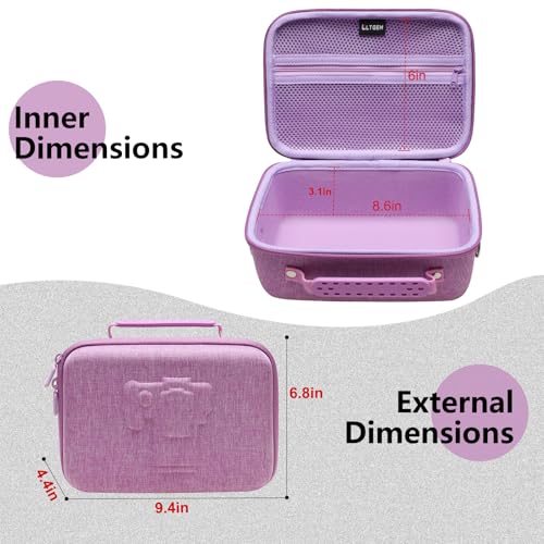 Camera Case Compatible with Canon EOS Rebel T7/R50/R6 Mark II/R100/R50 V/T6/R8/R10/R5 Mark II/RP/R7/5D Mark IV/SL3/R5/T100 DSLR SLR Camera, Len and Tripod with 4 Dividers and Shoulder Strap, Purple - color: Purple, size: Small