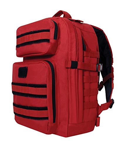 Rothco Fast Mover Tactical Backpack - Outdoor Hiking Pack for EDC Essential Gear (Red) - color: Red