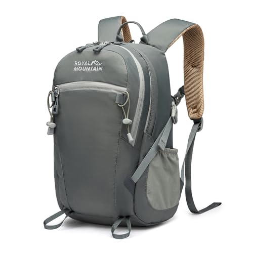 Hiking Backpack for Men Women,20L Lightweight Waterproof Travel Camping Backpack Hiking Daypack for Cycling Running(With Rain-cover) - color: Gray