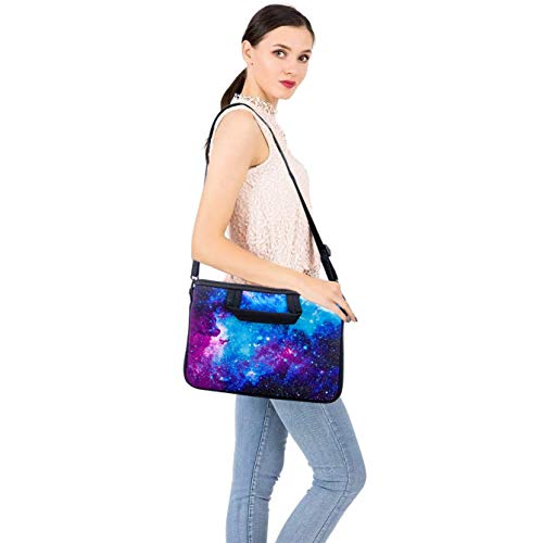 RICHEN 17 inch Laptop Shoulder Bag Carrying Case Computer PC Cover Pouch with Handle Fits 15.6/16/17/17.3/17.4 inch Laptop Notebook (16-17.3 inch, Galaxy) - color: Galaxy