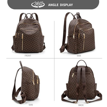 Womens Backpack Purse Leather Anti-theft Large Fashion Designer Travel Backpack Bag Men's Backpack Shoulder Bags - color: D-brown