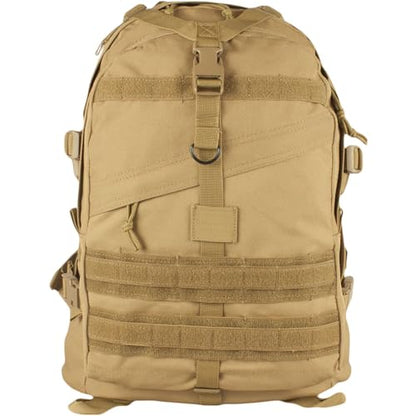 FOX OUTDOOR PRODUCTS Large Transport Pack | 37L Tactical Backpack with Compression Straps, Hydration Pocket & Modular Webbing - color: Coyote