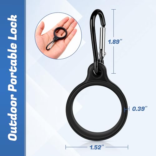 Water Bottle Clip with Carabiner, Compatible with Owala Freesip Twist 18oz/24oz, Durable Silicone Small Mouth Secure Hanging Water Bottle Holder Handle for Outdoor Hiking, Climbing, Camping - color: Black Clip