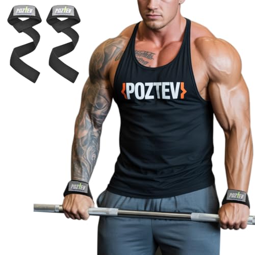 Lifting Straps for Weightlifting, Deadlifts & Pull-Ups – Non-Slip, Heavy-Duty Wrist Strap for Men & Women - 18" Cotton Gym Workouts Straps with Neoprene Padding for Powerlifting, Bodybuilding, Strength Training (Pair)