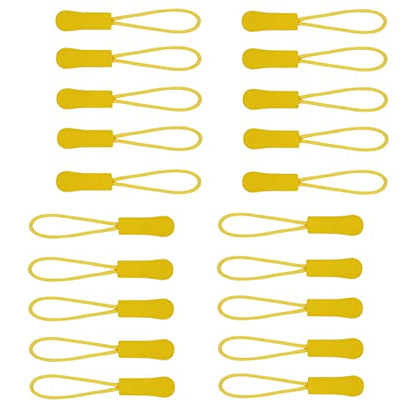Urmspst 20PCS Zipper Pulls Replacement Zipper Tabs, Dark Yellow - color: 09. Dark yellow