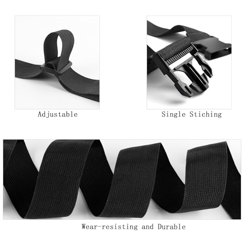 80In Luggage Straps for Suitcase Travel Belt Accessories, 4 Pack Black - color: 4Pcs Black