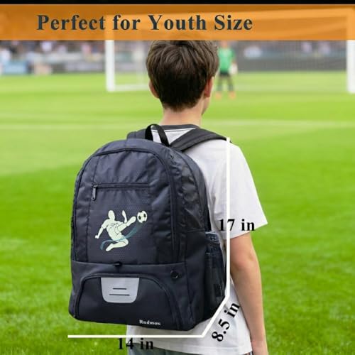 Soccer Ball Bag-Backpack for Basketball,Volleyball with Cleat Shoes and Ball Compartment for Sports Team,Trainning - color: Black New