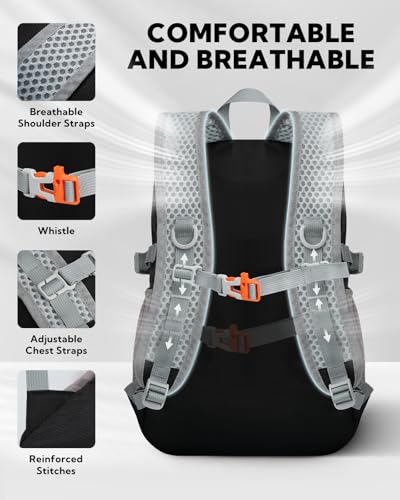 WATERFLY Small Lightweight Packable Backpack: 15L Mini Ultra Light Foldable Travel Daypack with Breathable Shoulder Strap Outdoor Hiking Camping Day Pack for Women Men Black - color: Black