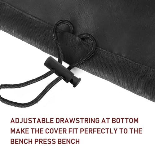 Weight Bench Cover Waterproof Heavy Duty Exercise Workout Bench Cover, Home Gym All-Weather Protective Covers Fit for Sit-up Board Flat Lifting Benches and Fitness Equipment - size: 52'' L x 60'' W x 21'' H