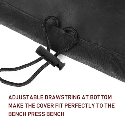 Weight Bench Cover Waterproof Heavy Duty Exercise Workout Bench Cover, Home Gym All-Weather Protective Covers Fit for Sit-up Board Flat Lifting Benches and Fitness Equipment - size: 52'' L x 60'' W x 21'' H