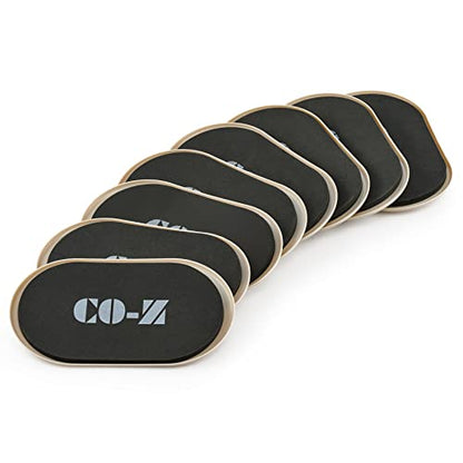 CO-Z Large Furniture Sliders - 8 Pack, 6" x 9 1/2" Oval Reusable Furniture Sliders for Carpet, Heavy-Duty Furniture Gliders Movers for Hardwood Floors, Plastic Moving Pads for Heavy Furniture - size: 9 1/2" Oval-8 Pack