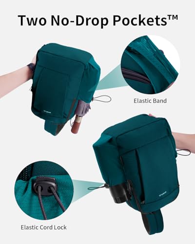 ECOHUB Anti-Theft Crossbody Bag Men Women, RFID Blocking Lightweight Sling Backpack Eco-Friendly with 9 Pockets Sturdy SBS Zippers Water Resistant for Travel Work Hiking Outdoor, Turquoise - color: Turquoise