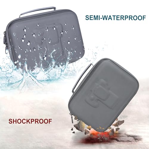 Camera Case Bag Compatible with Canon EOS Rebel T7/R50/R6 Mark II/R100/R50 V/T6/R8/R10/R5 Mark II/RP/R7/5D Mark IV/SL3/R5/T100 DSLR Camera, Len and Tripod with 4 Dividers and Shoulder Strap, Gray - color: Gray, size: Small