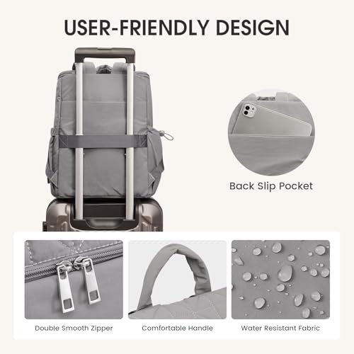 G4Free Diaper Bag Backpack for Moms Dads Travel Baby Bag with Pacifier Case & Insulated Pockets,Grey - color: Grey