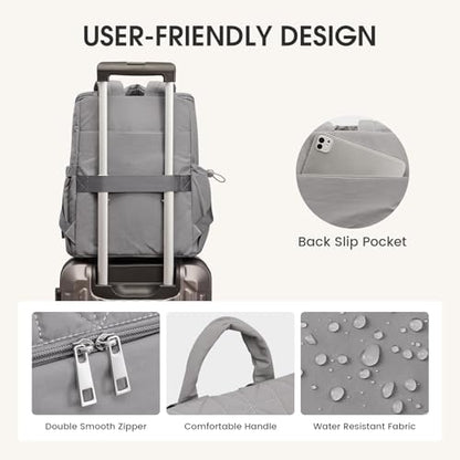 G4Free Diaper Bag Backpack for Moms Dads Travel Baby Bag with Pacifier Case & Insulated Pockets,Grey - color: Grey