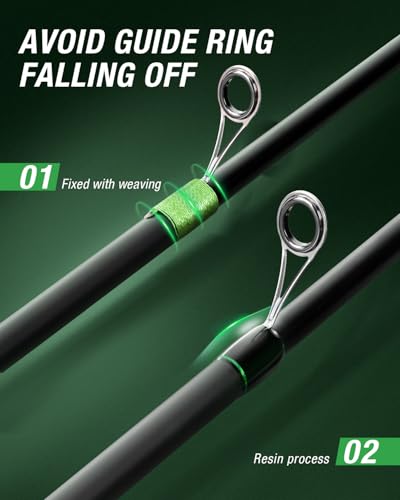 Ghosthorn Fishing Rod and Reel Combo Graphite Telescoping Fishing Pole Portable Travel Kit with Carrier Bag for Freshwater Saltwater - size: 6 ft, style: Full Kit With Carrier Case