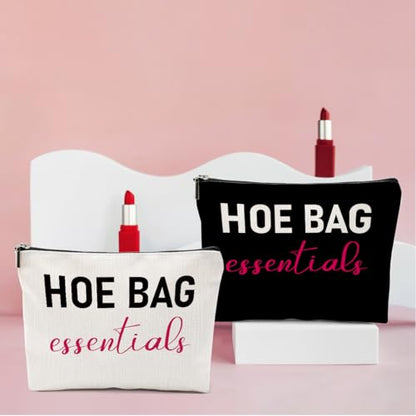 2 PCS Funny Gifts for Women Makeup Bag, Birthday Fun Hostess Gift for Women Girls Friends Cosmetic Bags Gag Gifts Girls Weekend Overnight Makeup Funny Travel Pouch, Black White - color: Multicolor 0080