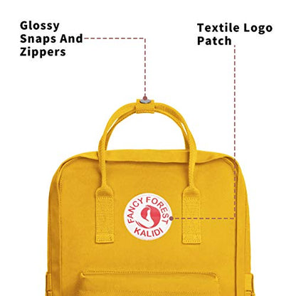 KALIDI Casual Laptop Backpack 15 Inches Classic Camping Rucksack Travel Outdoor Square Daypack College Hiking Gym Bag, Yellow - color: Yellow