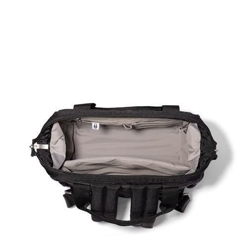 Baggallini City Scape Backpack - 15"x11" Lightweight Work Travel Bag w/Luggage Sleeve & RFID - color: Black Cheetah Emboss