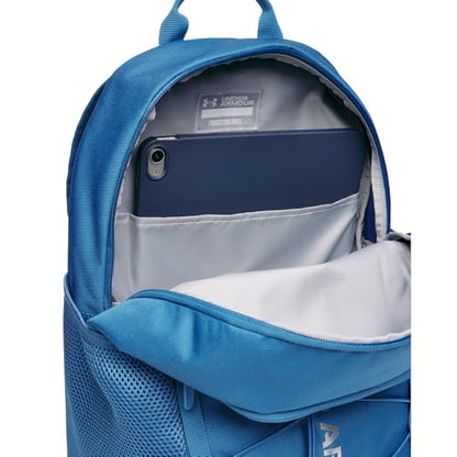 Under Armour Unisex Hustle Sport 6.0 Backpack, (430) Aegean Blue/Blackout Navy/Metallic Silver, One Size Fits Most - color: (430) Aegean Blue / Blackout Navy / Metallic Silver, size: One Size Fits Most