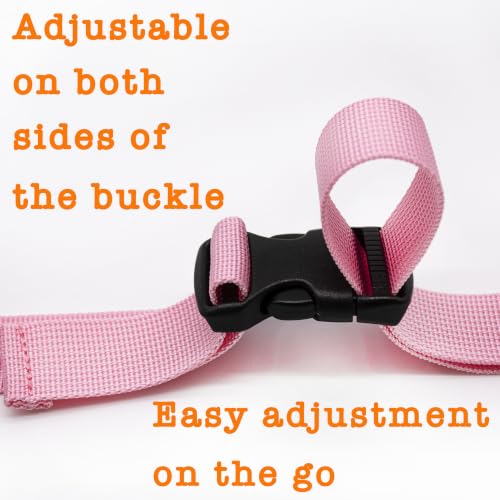 Backpack Chest Strap, Universal Add on Adjustable Sternum Strap, Chest Belt Replacement, with Heavy Duty Quick Release Buckle Clip, for Travel, Hiking, Camping, School - color: Pink