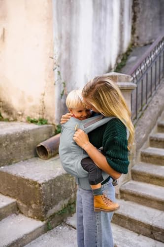 Beco Toddler Carrier with Extra Wide Seat, 100% Cotton - Front-Carry & Backpack Style - Lightweight & Ergonomic Sling Carrier for Children (24-48 Months) - Grey - color: Grey
