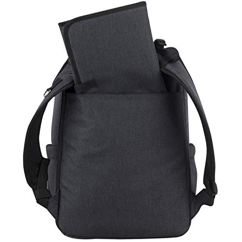 BODHI The Baby Athleisure Tech Diaper Bag Backpack with removable changing pad, Unisex, for Moms and Dads - Black Chambray - color: Black
