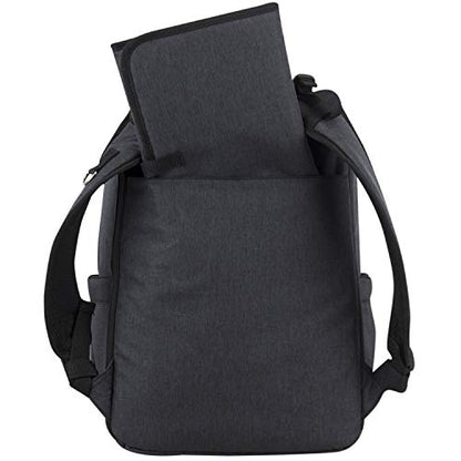 BODHI The Baby Athleisure Tech Diaper Bag Backpack with removable changing pad, Unisex, for Moms and Dads - Black Chambray - color: Black