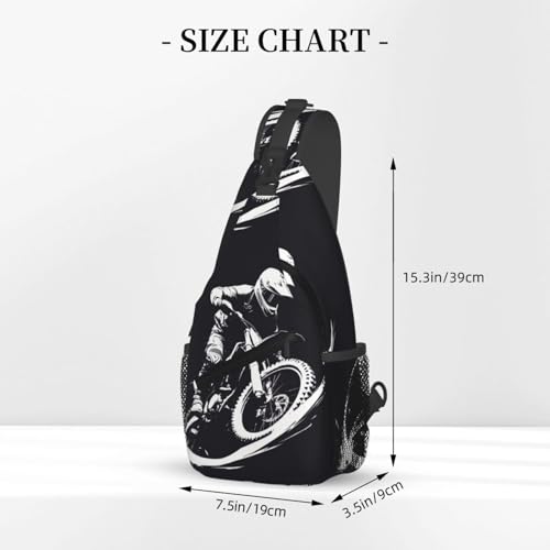 Enduro Motorcycle Racer Outdoor Crossbody Shoulder Bag For Unisex Young Adult Hiking Bicycling - color: 10