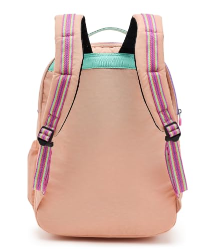 Kipling Women's Seoul Extra Large Fc 17" Laptop Backpack, Durable, Roomy with Padded Shoulder Straps, Built-In Protective Sleeve - color: Pinky Orange C, size: 13.5''L x 17.75''H x 9''D