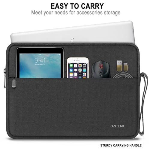 Laptop Sleeve 14 Inch, Water Resistant Traveling Computer Cover with Handle, Shockproof Protective Carrying Laptop Case Compatible for 14 Inch MacBook Air/Pro, HP, Dell, Asus, Lenovo, Black - color: Black, size: 14 Inch