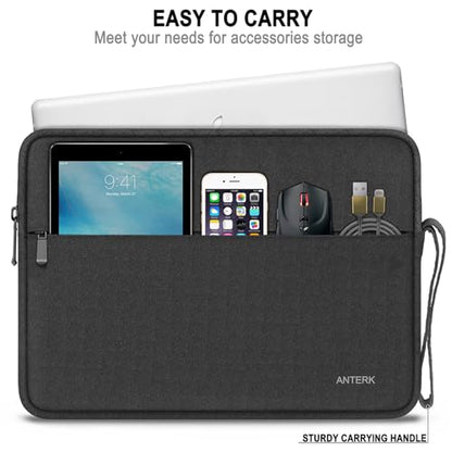Laptop Case 13.3 Inch, Shockproof Protective Traveling Carrying Computer Sleeve Compatible with MacBook Air 13.3 inch/MacBook pro 14 inch, Compatible for HP, Dell, Laptop Bag with Pocket, Black - color: Black, size: 13.3 Inch