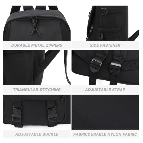 GAEKEAO Classical Basic Travel Backpack for Women and Men Lightweight Travel Workout Sports Backpack Casual Daypack, Black - color: A01 Black
