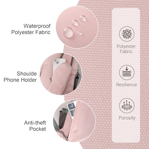 12L Hiking Backpack with Padded Straps for Kids, Waterproof Small Hiking Backpack with Chest Strap for Women, Mini Lightweight Kid Travel Backpacks Day Pack, Pink - color: Pink