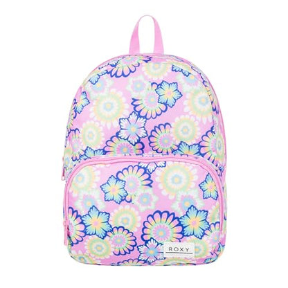 Roxy Women's Always Core Backpack | Travel | Everyday Carry | Beach | Polyester | 8L Capacity - Lilca Chiffron Flower Party - color: Lilca Chiffron Flower Party