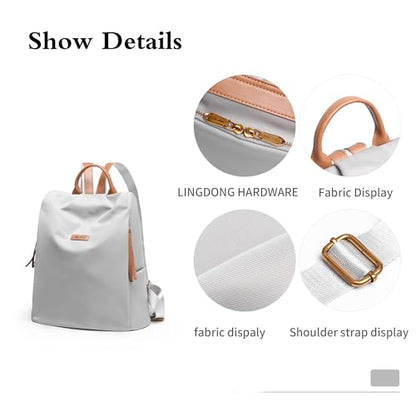 Women's Backpack Purse Nylon Anti-theft Casual Water Resistant Lightweight Small Shoulder Bags 2026 for Travle Cute Fashion Camping Bag for Work Daily Going Out Dackpack Ladies Light Grey - color: Light Green